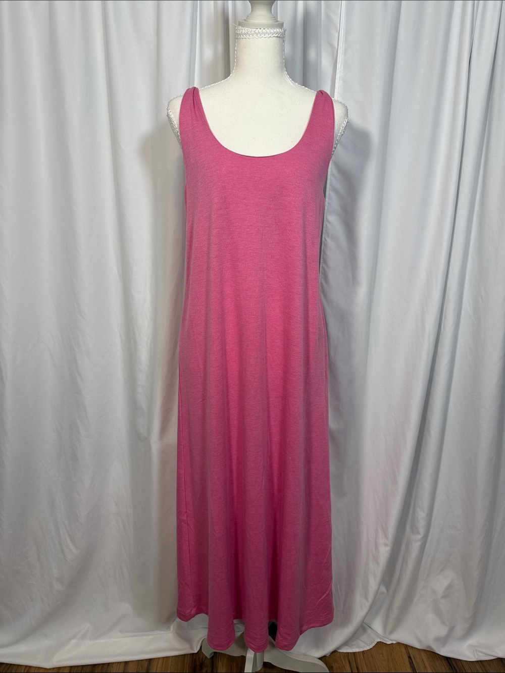 Zenana Pink Sleeveless Midi Tank Dress